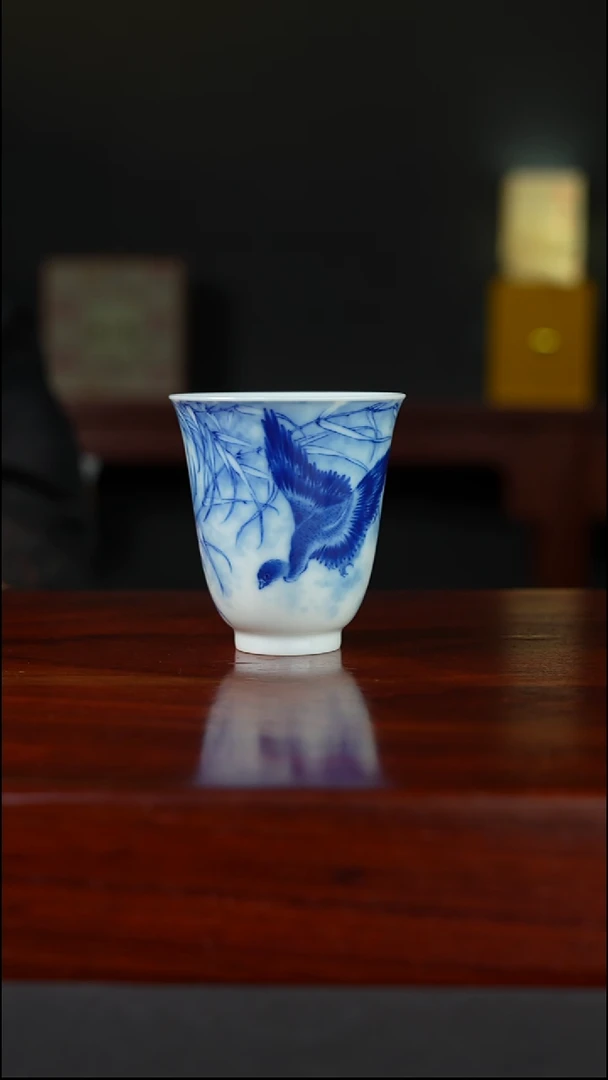 祖传窑  真柴窑传承400年平沙落雁花神杯