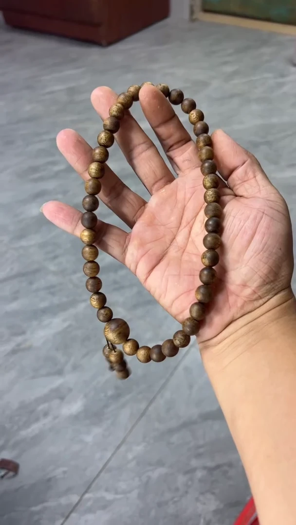 沉香手串1.0双圈原汁原味奇楠沉香手串-