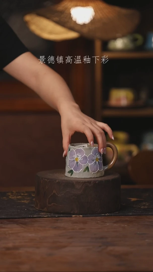 陶瓷景德镇高温釉下手绘陶瓷063