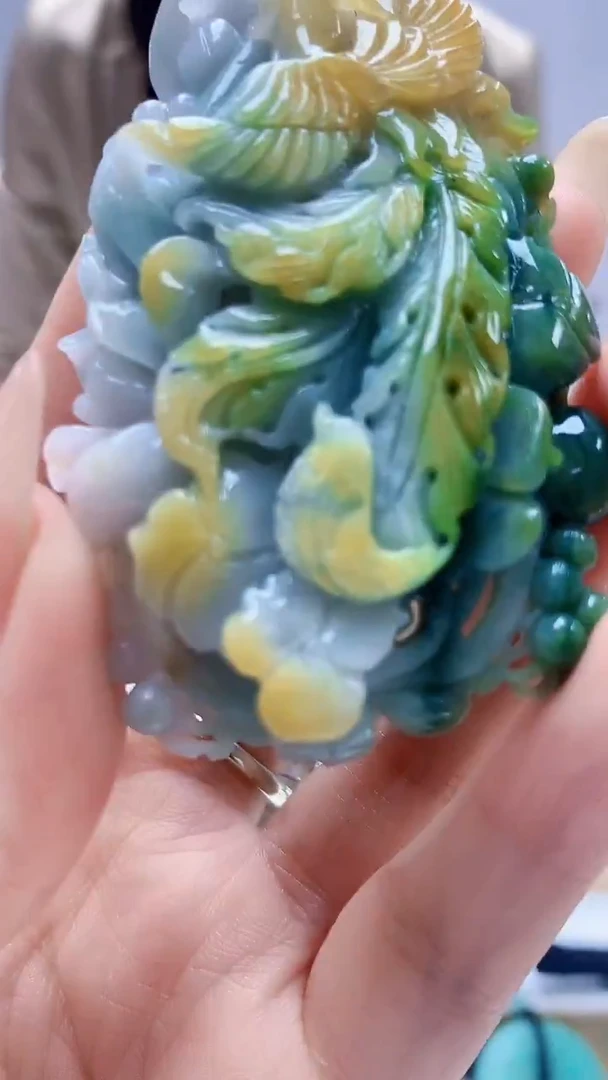 未镶嵌定制翡翠4829DD-毛货挂件137