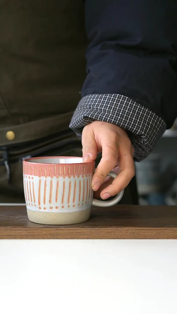 【闪购商品】陶瓷042粗陶瑕疵马克杯@4-2@