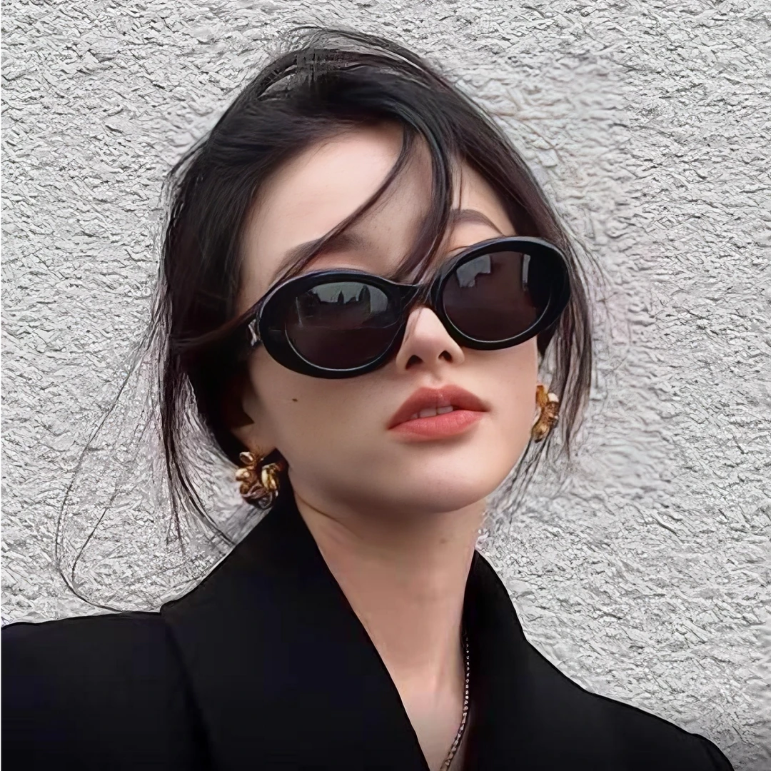 MAI.ENG/麦萌复古网红太阳镜女士防紫外线个性街拍圆框墨镜显脸小