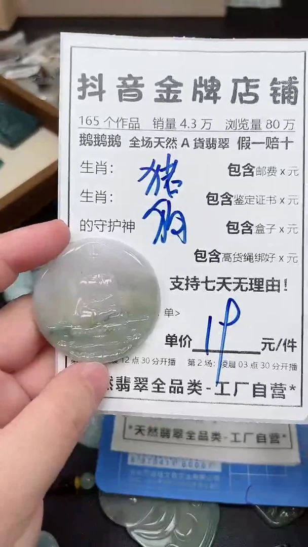 翡翠未镶嵌颈饰全场天然A货翡翠招财玉