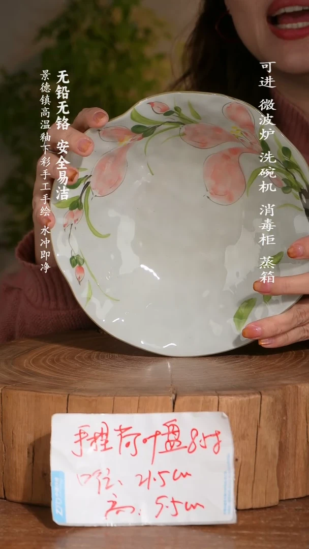 碗陶瓷景德镇高温瓷釉下彩手绘陶瓷