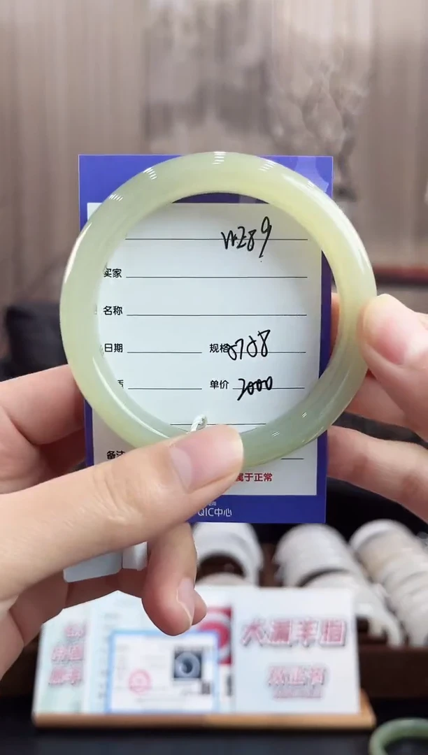 未镶嵌手镯和田玉WE89微色差