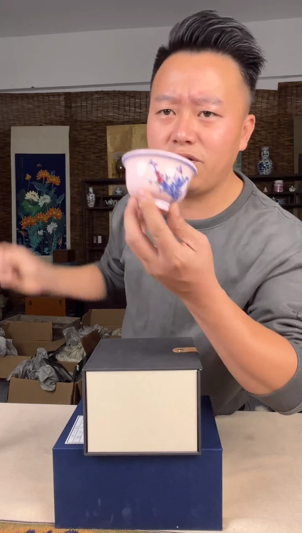 摆件瓷景德镇陶瓷摆件B216带礼盒