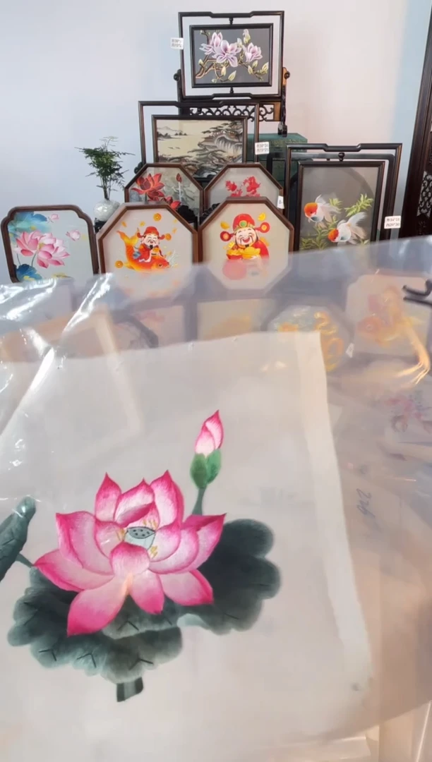 织绣纯手工苏绣双面绣绣布31