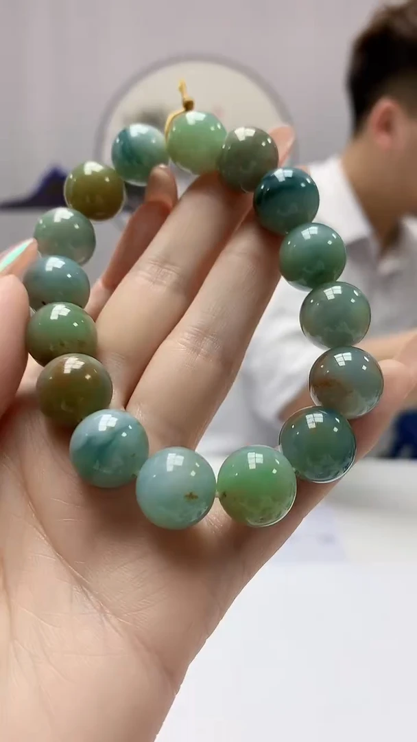 【闪购商品】定制翡翠未镶嵌4868DD-毛货手串227