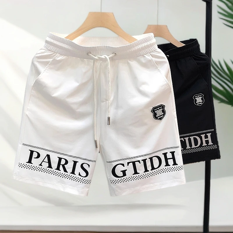 基密雷昂轻奢品质时尚短裤男款夏季潮牌五分裤男士外穿休闲中裤子