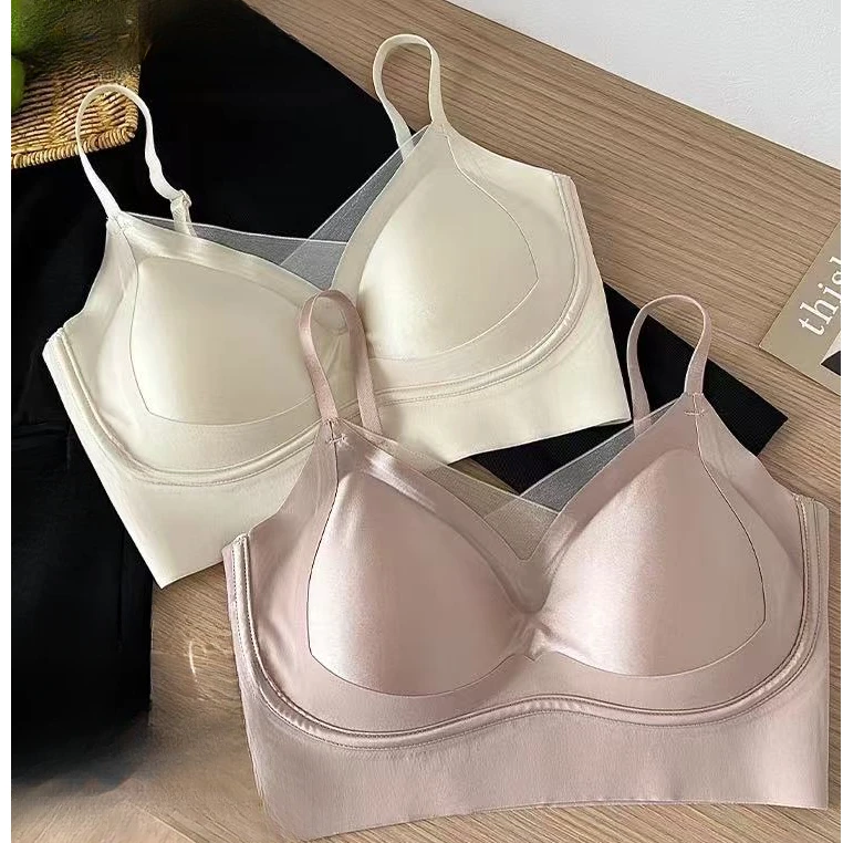 【轻奢光感缎面】夏季内衣性感舒服无钢圈网纱