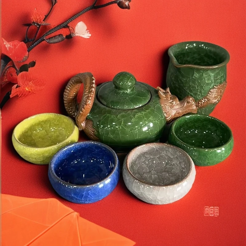 XCJ00073/陶瓷/窑变冰裂茶具套装