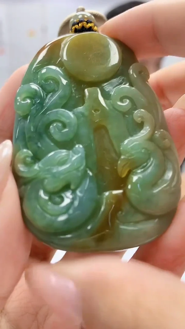 未镶嵌定制翡翠4917xx-毛货挂件61
