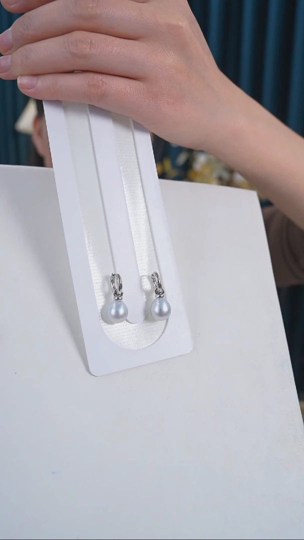 【闪购商品】海水珍珠耳饰银S925镶嵌11-12mm澳白耳扣