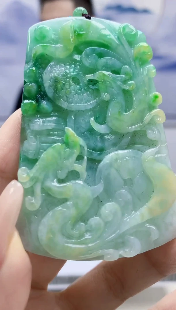 定制翡翠未镶嵌1502xx-毛货挂件30