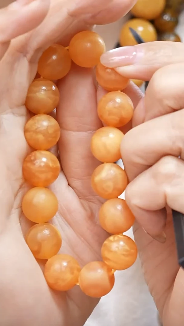 蜜蜡颈饰未镶嵌1409天然蜜蜡珠宝奇石云端妖孽妖花全部保真