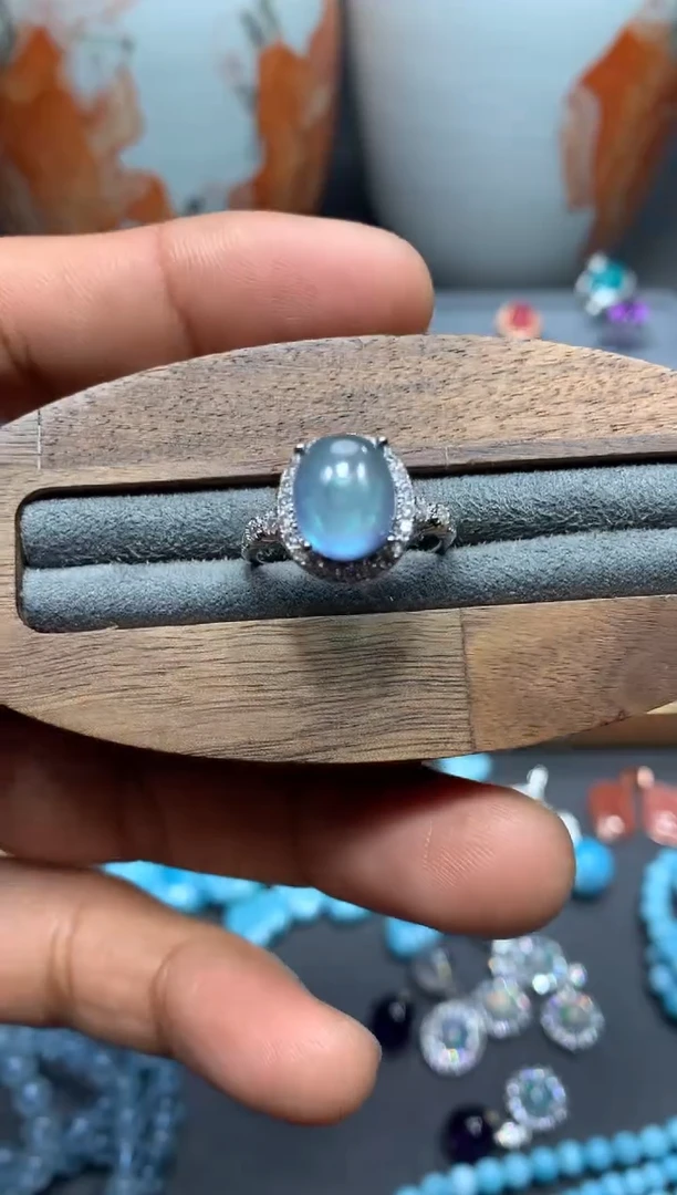 【闪购商品】海蓝宝石戒圈未镶嵌W54（随机性发货只发一单)