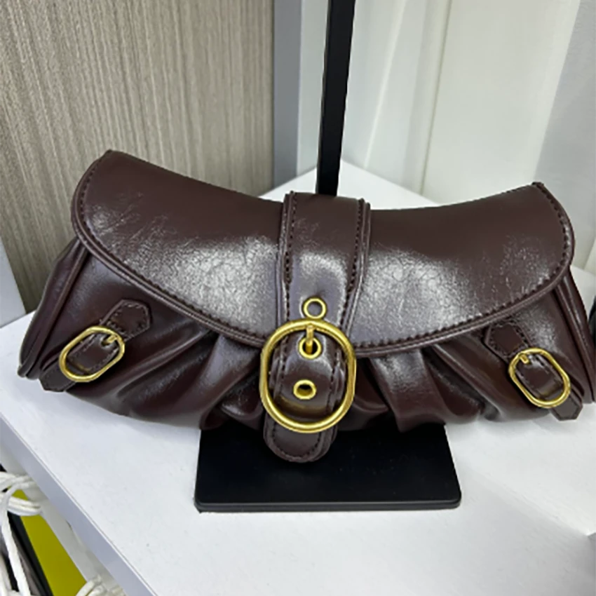 【Show Mi】PP-595170-棕色-轻奢小众时尚百搭女士包包sm