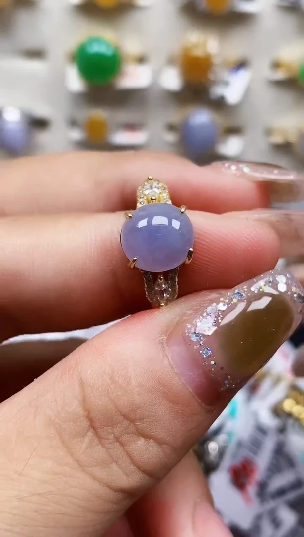 银S925镶嵌戒指翡翠0039