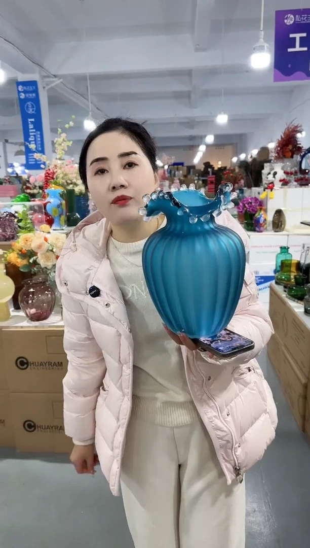 【闪购商品】玻璃C-安琪花瓶微瑕-E4F61