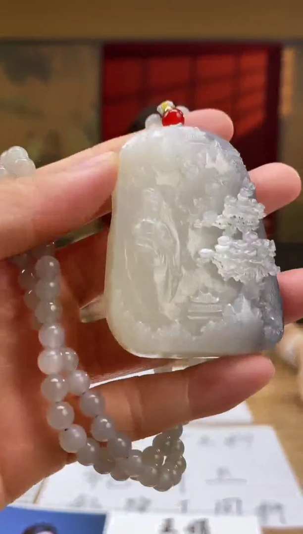 和田玉未镶嵌颈饰D201