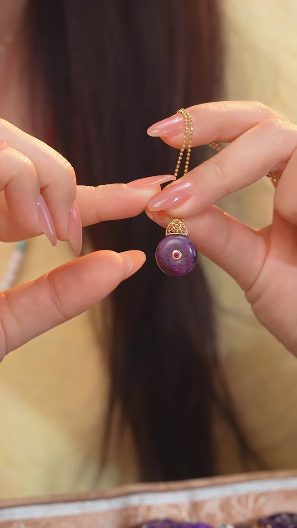 【闪购商品】苏纪石（舒俱来）吊坠不含链18K金镶嵌多样性发@@W0790