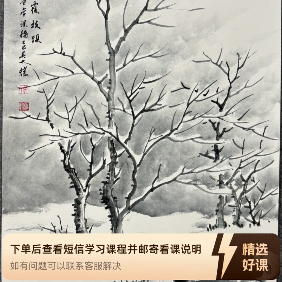 吴大恺直播创作国画雪景小品 （九）（留意短信解锁课程）