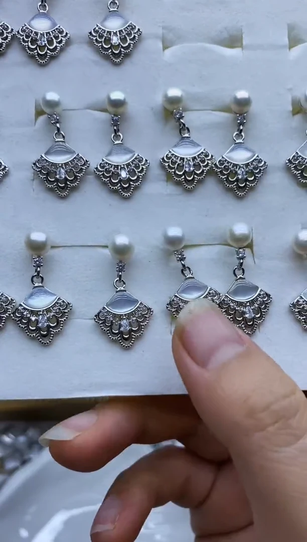 未镶嵌耳饰淡水珍珠耳环多样性发其一