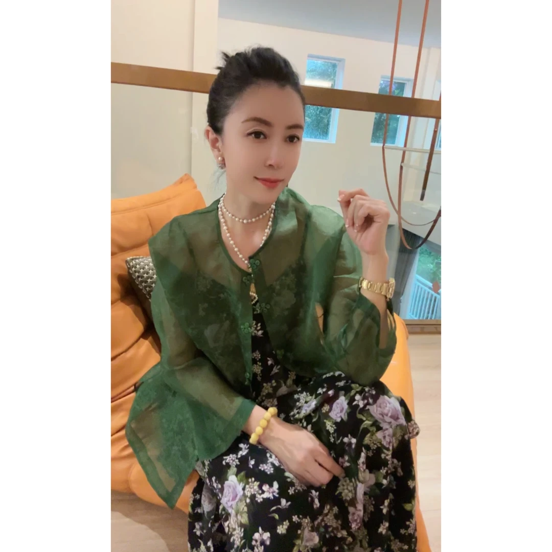 VV&AA 绿野仙踪 夏季中式慵懒风宽松百搭防晒外套2542