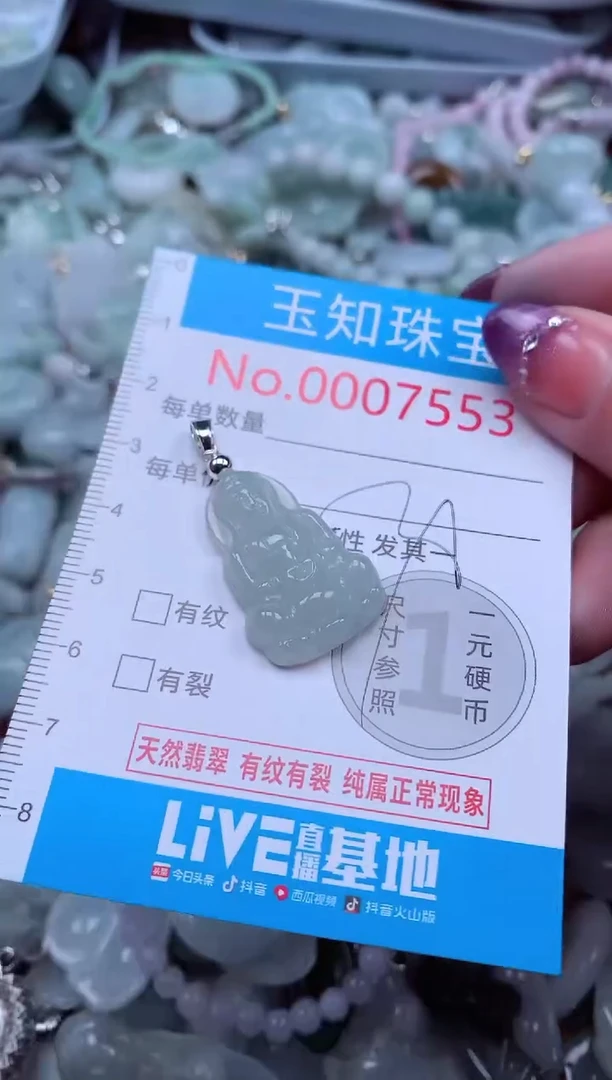 翡翠未镶嵌吊坠(不含链)7553