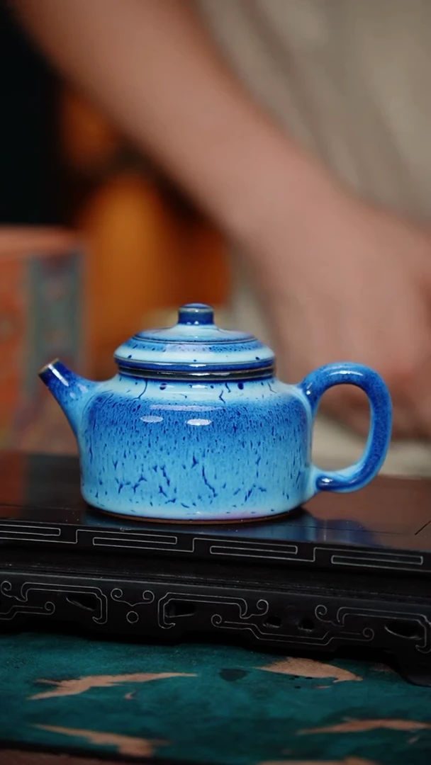 77-3小德钟壶-晋艳红钧瓷