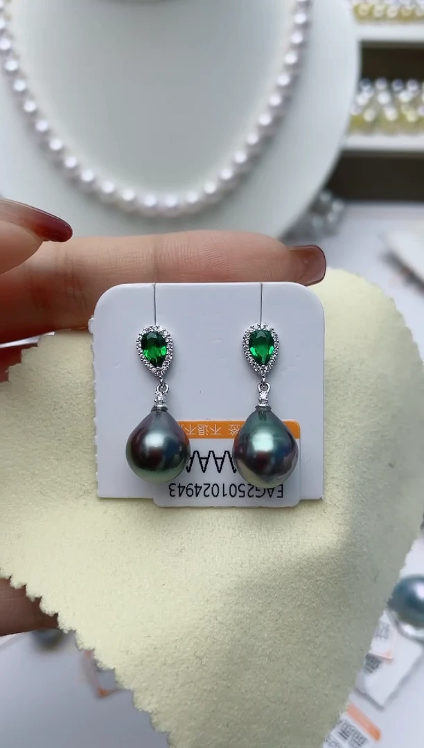 【闪购商品】海水珍珠耳饰银S925镶嵌W74