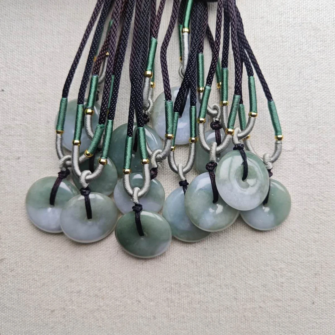 天然翡翠平安扣多样性发一件 翡翠吊坠