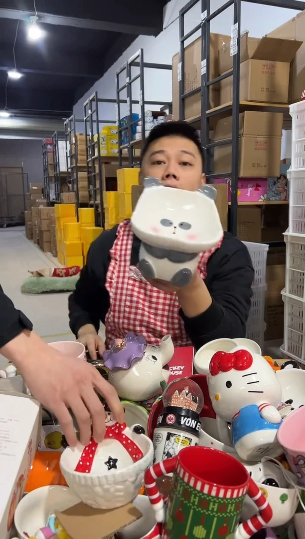 【闪购商品】杯陶瓷b款熊猫狗粮碗