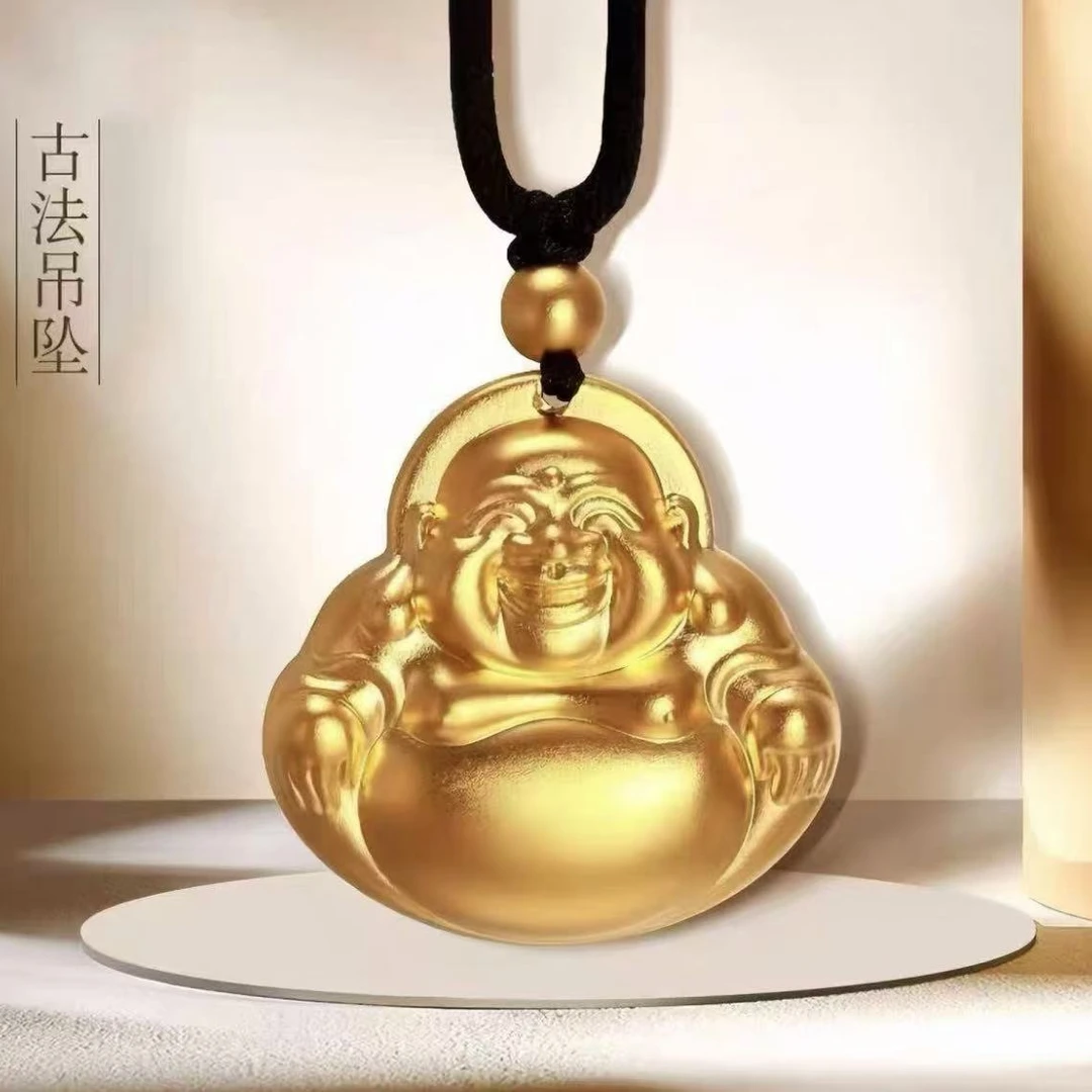 铜合金吊坠 XL013平安扣佛头百福平安扣吊坠男女项链铜制饰