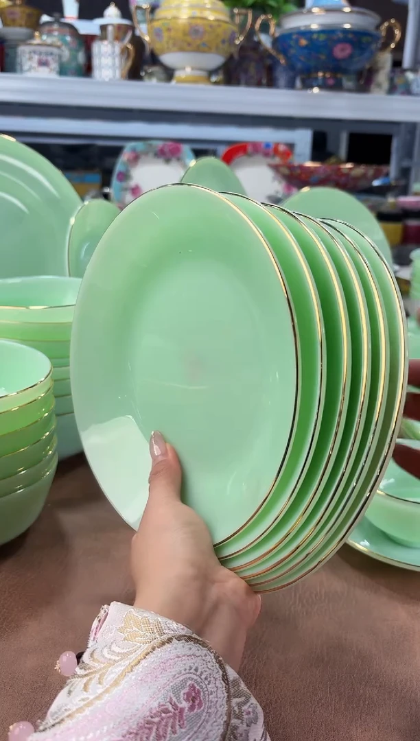 玉瓷8英寸深盘6个