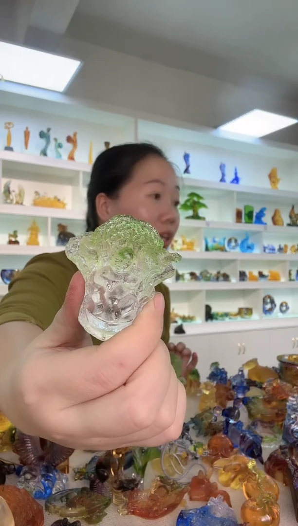 手工艺品琉璃白菜