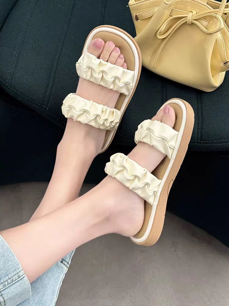 法式凉拖鞋女夏外穿2025新款高级感绝美配裙子沙滩一字拖 020-36