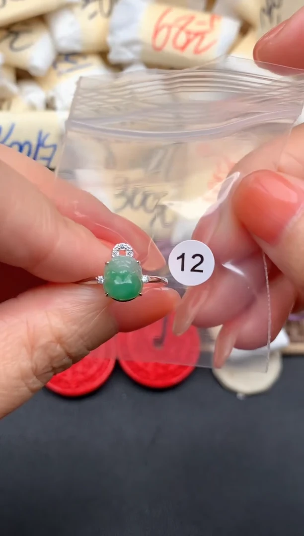 银S925镶嵌挂件翡翠1