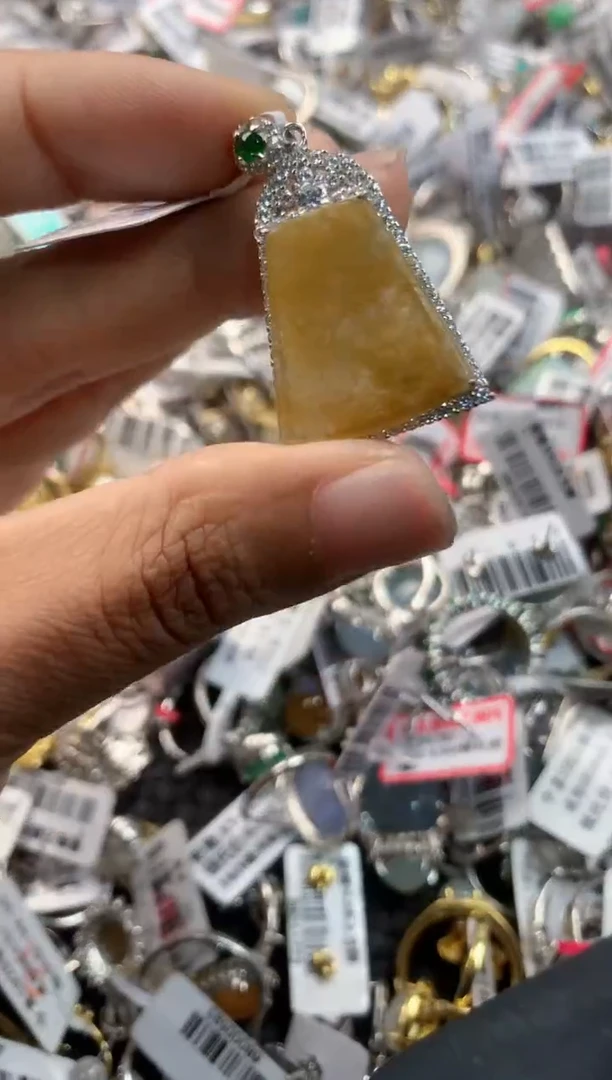 银S925镶嵌戒指翡翠16-16-16     4