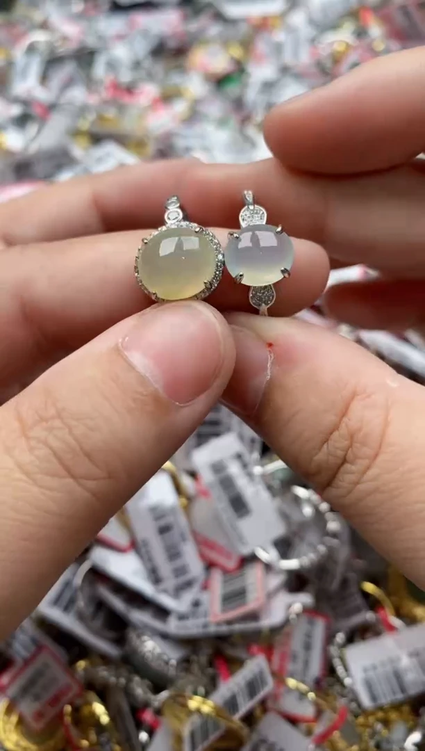 【闪购商品】翡翠戒指银S925镶嵌3333---6