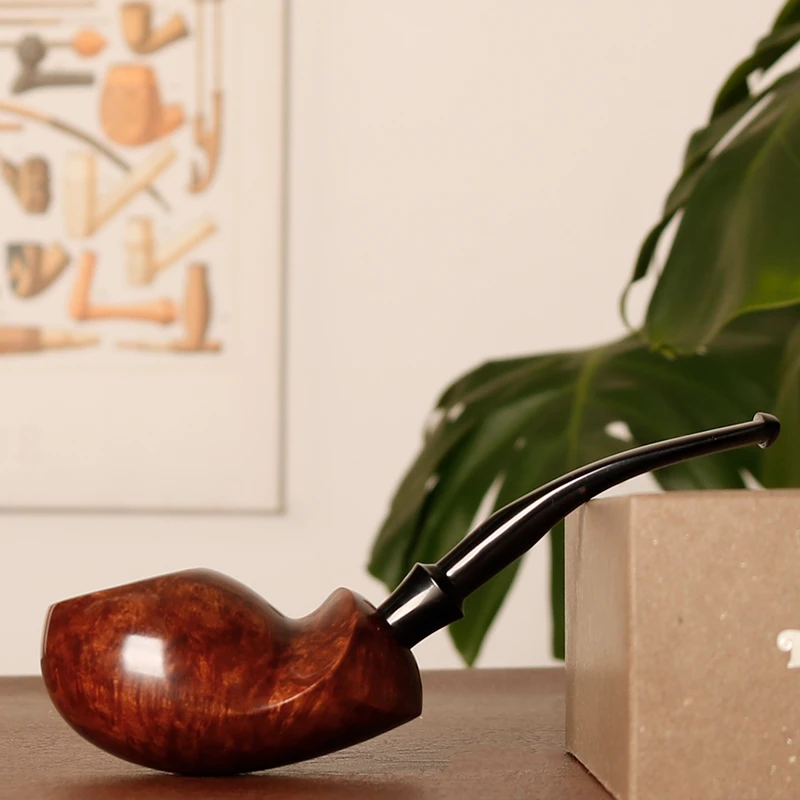 日本柘植 TSUGE 手雏系列 光面小河豚 3毫米 石楠木烟斗