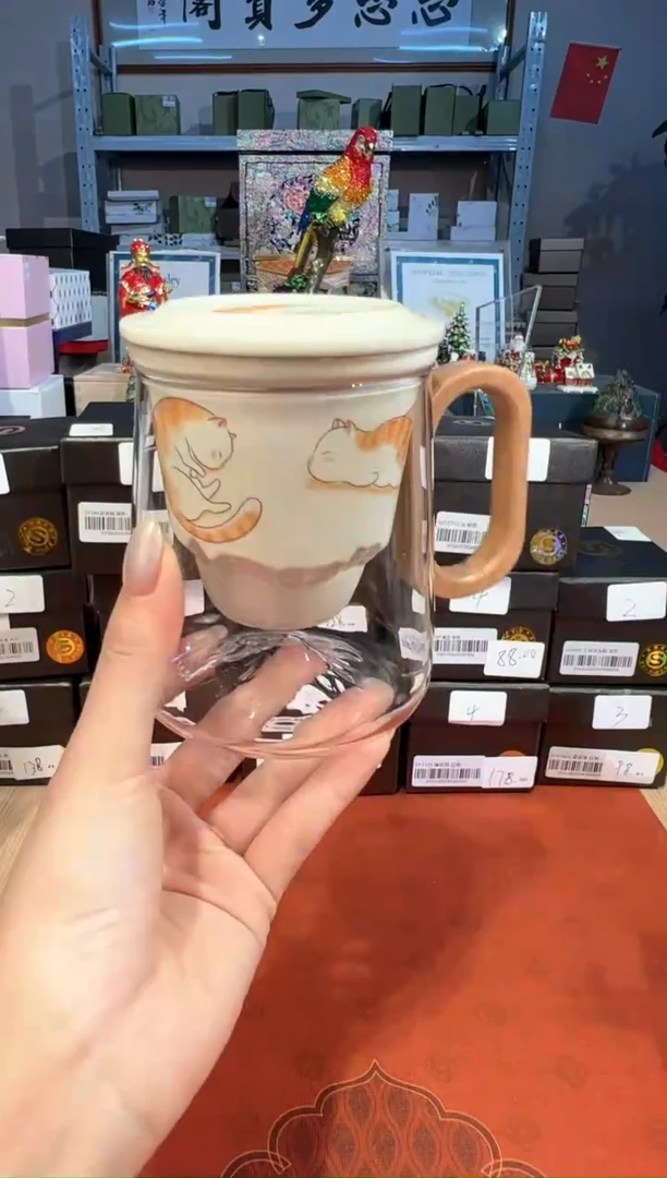 【闪购商品】杯208猫咪杯（对图）
