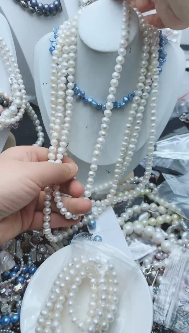 【闪购商品】淡水珍珠颈饰钛钢22