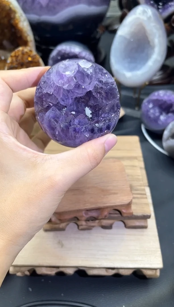 未镶嵌大型摆件（非配饰）紫晶306号开口笑