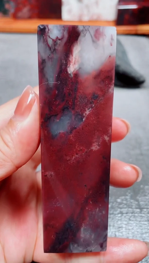 玉桂林鸡血玉素章--5