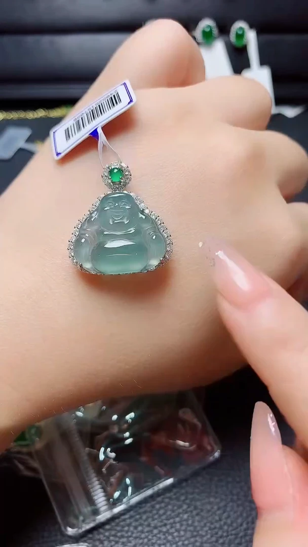 银S925镶嵌戒指翡翠天然翡翠A货s925银镶