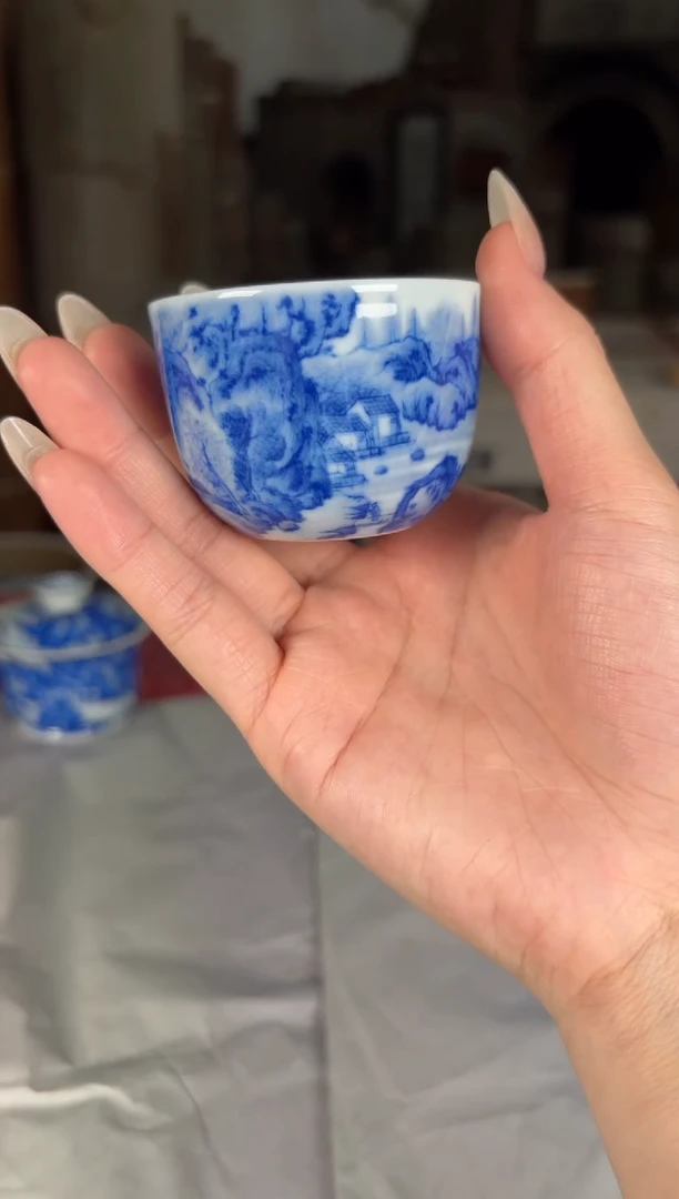 杯看山柴窑青花看山柴窑青花