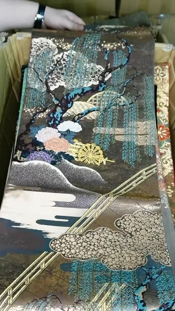 织绣织锦23六通垂柳
