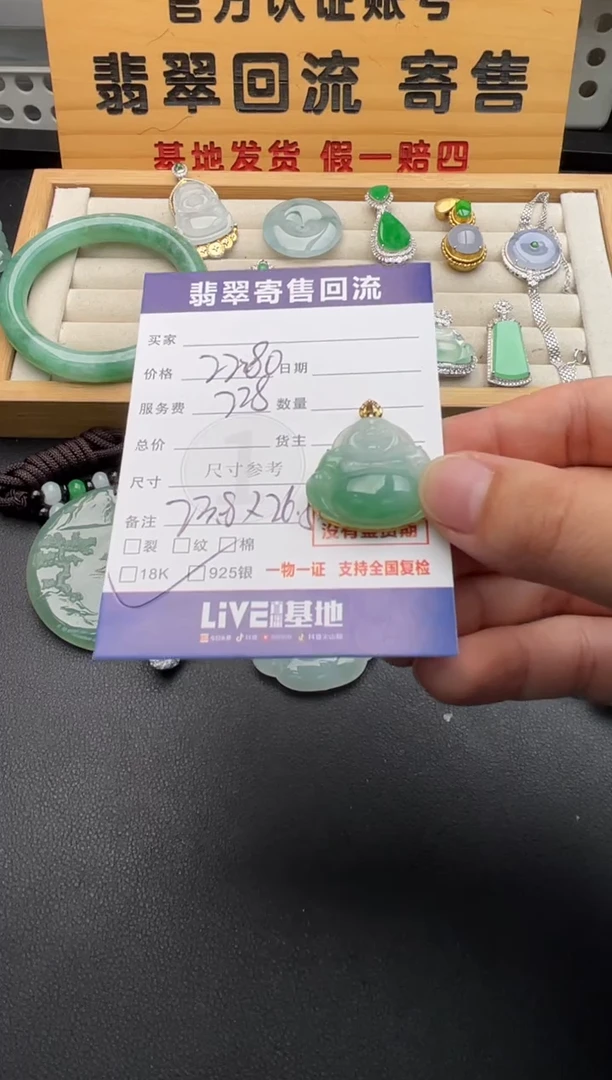 颈饰18K金镶嵌翡翠10146747