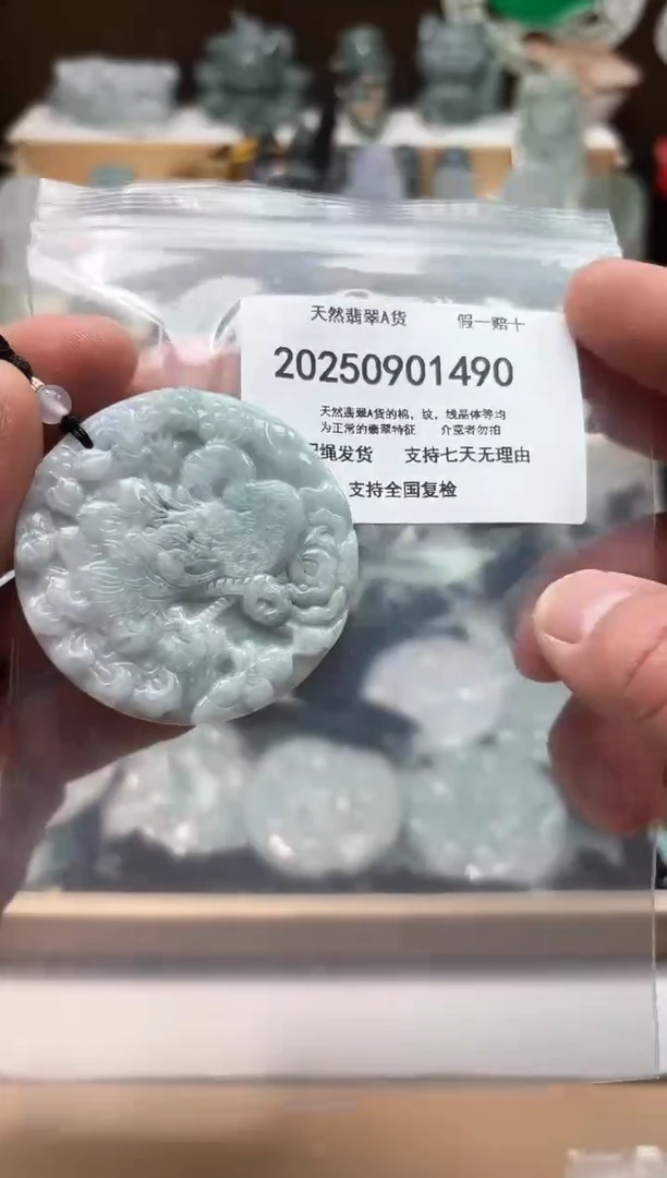 颈饰未镶嵌翡翠天然翡翠A货1204